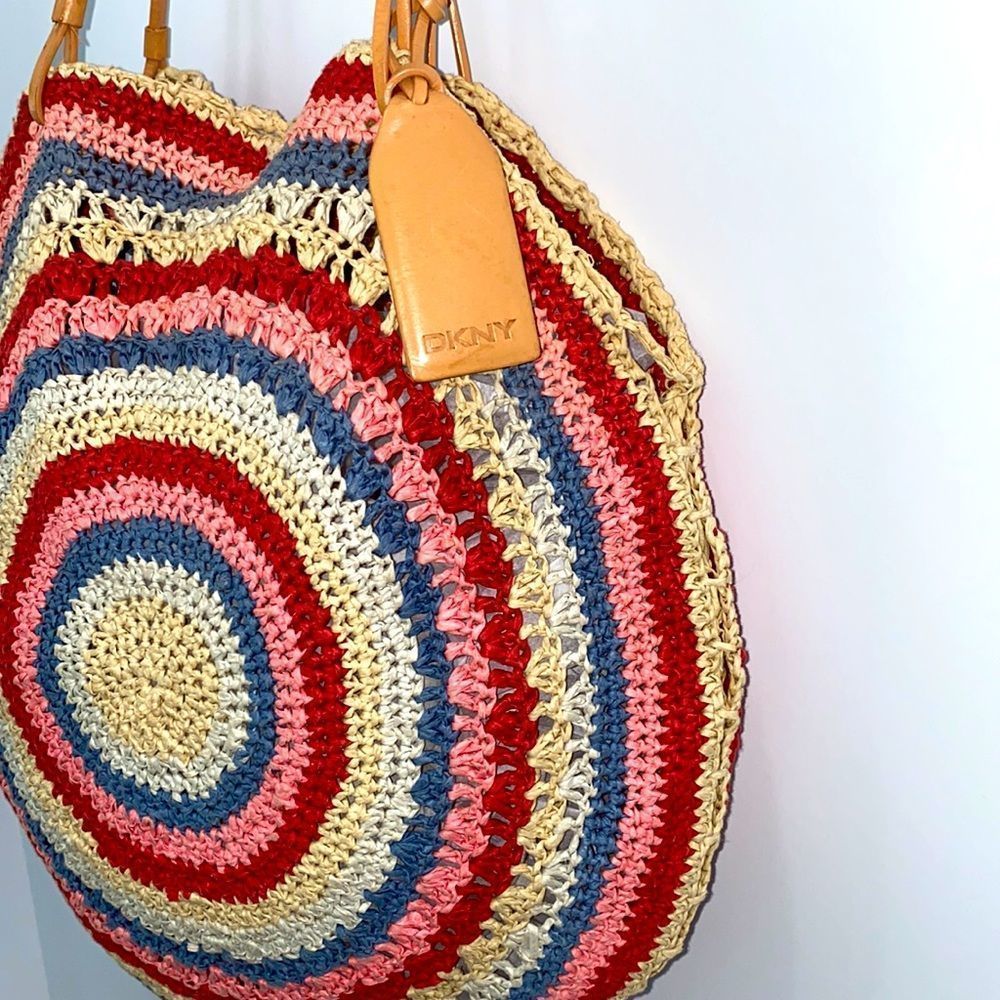 DKNY Circle Woven Boho Style Shoulder Bag - Picture 6 of 13